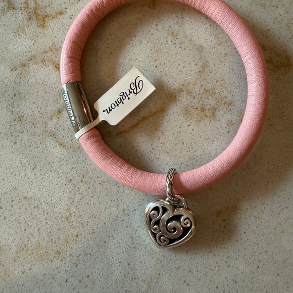 Brighton "Power Of Pink" Woodstock Breast Cancer Awareness Heart Bracelet NWT - Picture 2 of 5